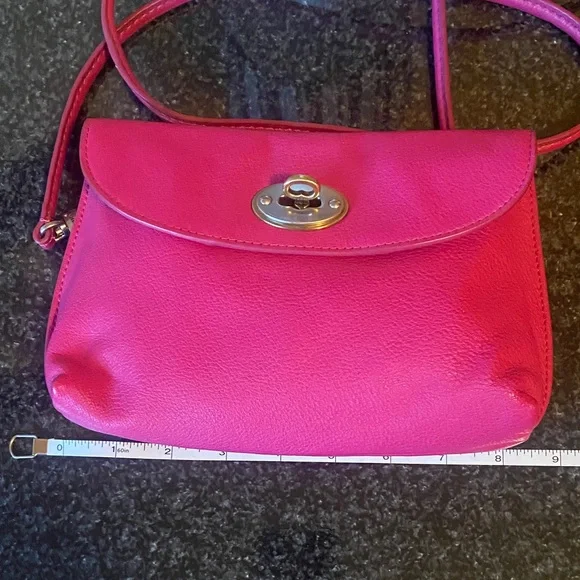FOSSIL Monica Leather Pink Mini Convertible Crossbody Bag - Picture 14 of 14